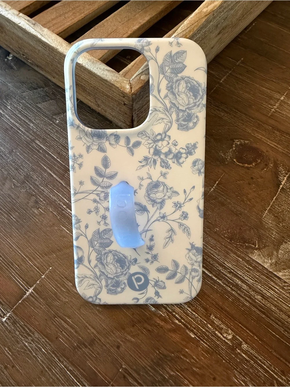 iPhone 14 Pro Loopy Case, Blue Toile